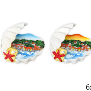 Reljefni magneti sa slikom mjesta u bijeloj školjci (SET 12 kom.)