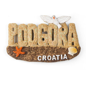 Pješčani magneti plaža i galeb, Podgora Croatia (SET 12 kom.)