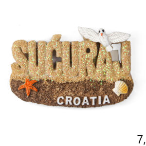 Pješčani magneti plaža i galeb, Sućuraj Croatia (SET 12 kom.)