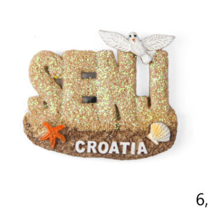 Pješčani magneti plaža i galeb, Senj Croatia (SET 12 kom.)