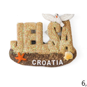 Pješčani magneti plaža i galeb, Jelsa Croatia (SET 12 kom.)