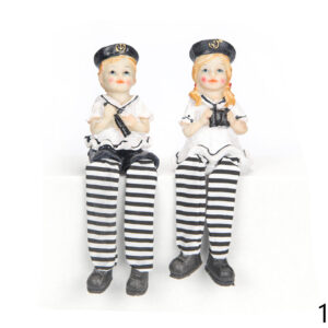 Figure sjedećih mornara s nogama od tkanine (SET 2 kom.)