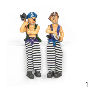 Figure sjedećih gusara s nogama od tkanine (SET 2 kom.)