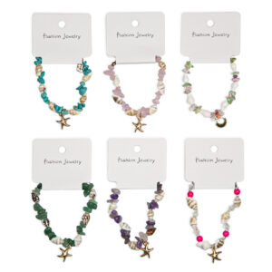 Narukvice s kamenčićima, Nassa školjkicama i zvijezdama (SET 12 kom.)