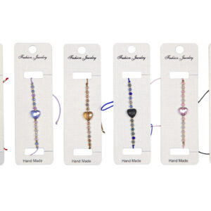 Narukvice s perlicama i brušenim srcima (SET 12 kom.)