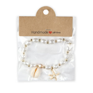 Elastične narukvice sa sedefnim ovalima, školjkom i zvijezdom (SET 12 kom.)