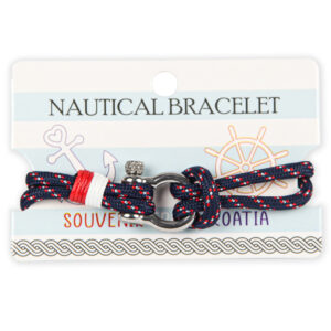 Nautičke tamno plave narukvice s kopčom (SET 10 kom.)