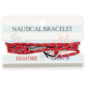 Nautičke crvene narukvice s udicom (SET 10 kom.)