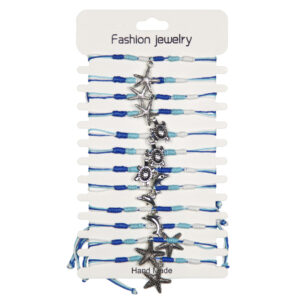 Narukvice s morskim motivima na plavom konopu (SET 12 kom.)