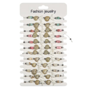 Narukvice s bijelim zvijezdama i pužićima (SET 12 kom.)