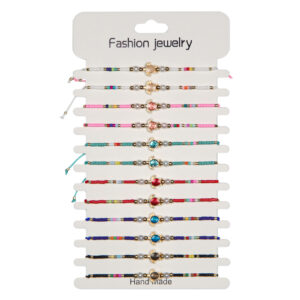 Narukvice sa sitnim perlicama i kornjačom (SET 12 kom.)