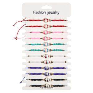 Narukvice s perlicama i ribicama raznih boja (SET 12 kom.)