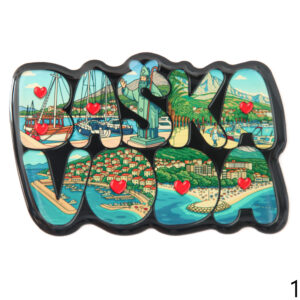 Epoxy magneti slova sa slikama, Baška Voda (SET 10 kom.)