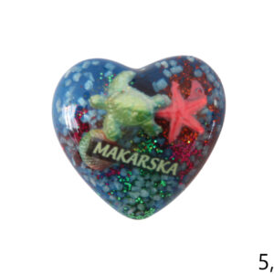 Magnet srce sa školjkicama i morskim motivima, Makarska
