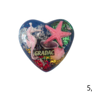 Magnet kormilo sa školjkicama i morskim motivima, Gradac