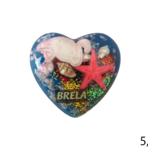 Magnet srce sa školjkicama i morskim motivima, Brela