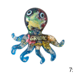 Magnet hobotnica sa školjkicama i morskim motivima, Gradac