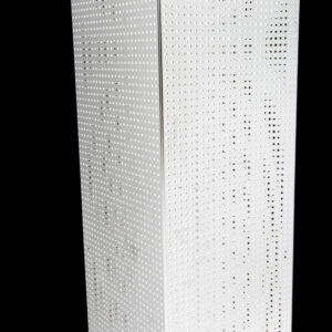 Bijeli rotirajući rupičasti stalak