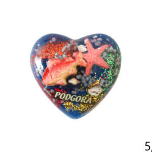 Magnet srce sa školjkicama i morskim motivima, Podgora