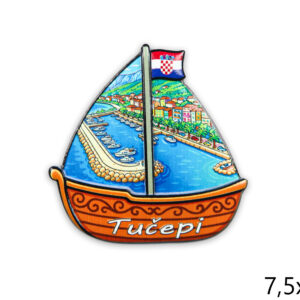 Reljefni printani magneti sa slikom u jedrilici, Tučepi (SET 12 kom.)