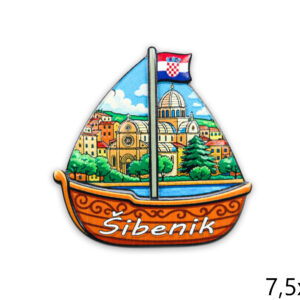 Reljefni printani magneti sa slikom u jedrilici, Šibenik (SET 12 kom.)