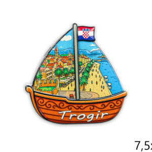 Reljefni printani magneti sa slikom u jedrilici, Trogir (SET 12 kom.)