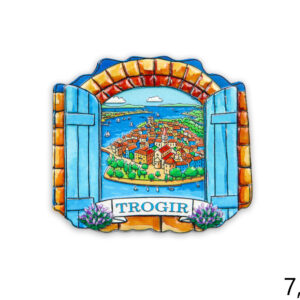 Reljefni printani magneti sa slikom u prozoru, Trogir (SET 12 kom.)
