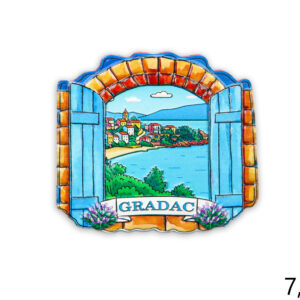 Reljefni printani magneti sa slikom u prozoru, Gradac (SET 12 kom.)