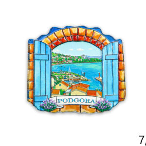 Reljefni printani magneti sa slikom u prozoru, Podgora (SET 12 kom.)