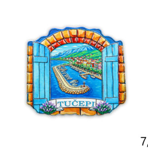 Reljefni printani magneti sa slikom u prozoru, Tučepi (SET 12 kom.)