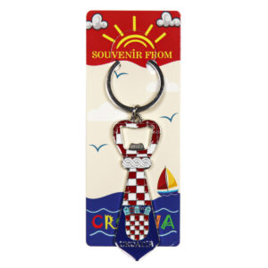 Metalni privjesci kravata s otvaračem, Croatia (SET 12 kom.)