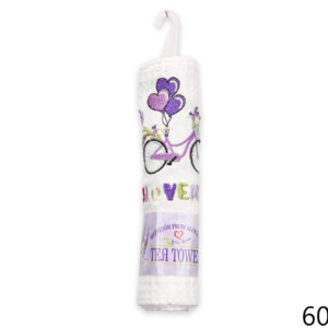 Bijela krpa s lavanda biciklom i balonima, Slovenia