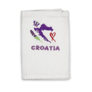 Bijela krpa s kartom i lavandom, Croatia